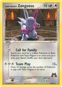 Team Magma's Zangoose 23/95 · Reverse Holo