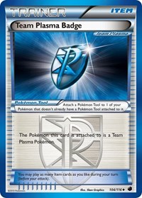 Team Plasma Badge (Team Plasma) 104/116 Plasma Freeze Reverse Holo Pokémon card