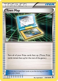Town Map 136/149 Boundaries Crossed Reverse Holo Pokémon card