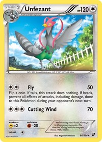 Unfezant 86/114 · Reverse Holo