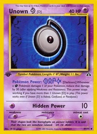 Unown [D] 47/75 · 1st Edition