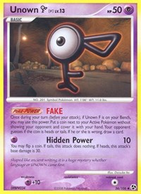 Unown [F] 56/106 · Reverse Holo