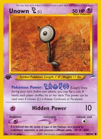 Unown [L] 086/105 · 1st Edition