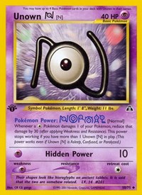 Unown [N] 50/75 · 1st Edition