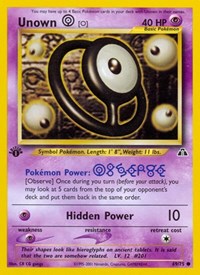 Unown [O] 69/75 · 1st Edition