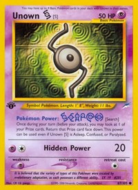 Unown [S] 087/105 · 1st Edition