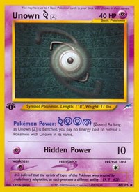 Unown [Z] 060/105 · 1st Edition