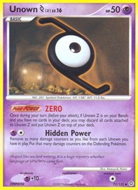 Unown [Z] 72/132 · Reverse Holo