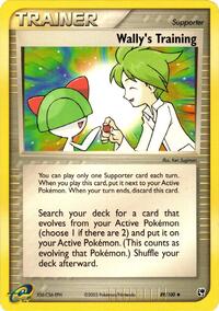 Wally's Training 89/100 EX Sandstorm Pokémon card