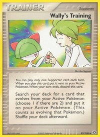 Wally's Training 85/106 EX Emerald Reverse Holo Pokémon card