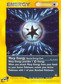 Warp Energy 147/147 Aquapolis Reverse Holo Pokémon card