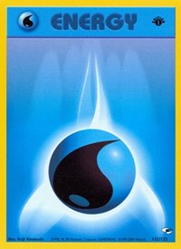 Water Energy 132/132 Gym Heroes 1st Edition Pokémon card