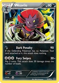 Weavile 70/99 · Reverse Holo