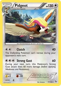 Pidgeot 77/106 · Reverse Holo