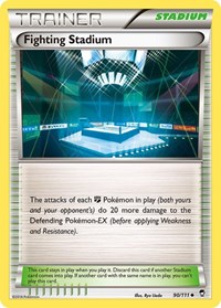 Fighting Stadium 90/111 Furious Fists Reverse Holo Pokémon card
