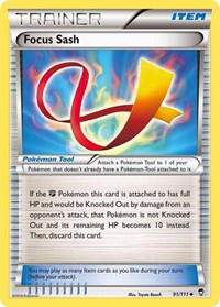 Focus Sash 91/111 Furious Fists Reverse Holo Pokémon card