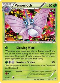 Venomoth 2/119 · Reverse Holo