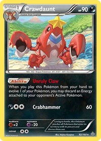 Crawdaunt 92/160 · Reverse Holo