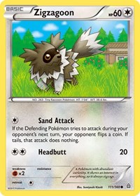 Zigzagoon 111/160 · Reverse Holo