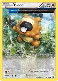 Bidoof (Alpha) 117/160 · Reverse Holo