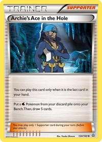 Archie's Ace in the Hole 124/160 Primal Clash Reverse Holo Pokémon card
