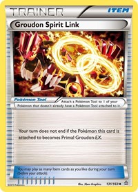 Groudon Spirit Link 131/160 Primal Clash Reverse Holo Pokémon card