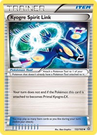 Kyogre Spirit Link 132/160 Primal Clash Reverse Holo Pokémon card
