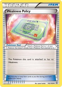 Weakness Policy 142/160 Primal Clash Reverse Holo Pokémon card