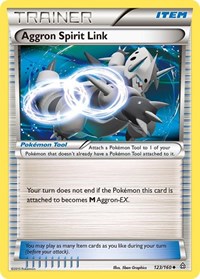 Aggron Spirit Link 123/160 Primal Clash Reverse Holo Pokémon card