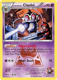 Team Magma's Claydol 11/34 · Reverse Holo