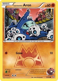 Team Magma's Aron 12/34 · Reverse Holo