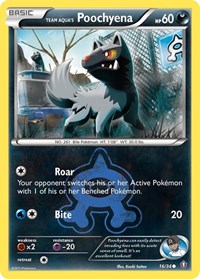 Team Aqua's Poochyena 16/34 · Reverse Holo