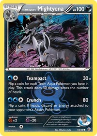 Team Aqua's Mightyena 18/34 · Reverse Holo