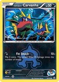 Team Aqua's Carvanha 20/34 · Reverse Holo