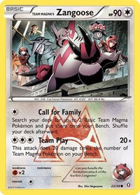 Team Magma's Zangoose 22/34 · Reverse Holo