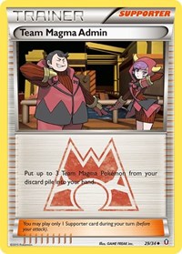 Team Magma Admin 29/34 Double Crisis Reverse Holo Pokémon card