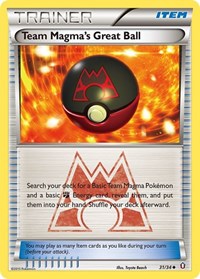 Team Magma's Great Ball 31/34 Double Crisis Reverse Holo Pokémon card