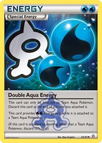 Double Aqua Energy 33/34 Double Crisis Reverse Holo Pokémon card