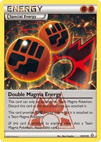 Double Magma Energy 34/34 Double Crisis Reverse Holo Pokémon card